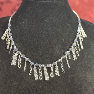 Touchstone Crystal Silver and Purple Necklace